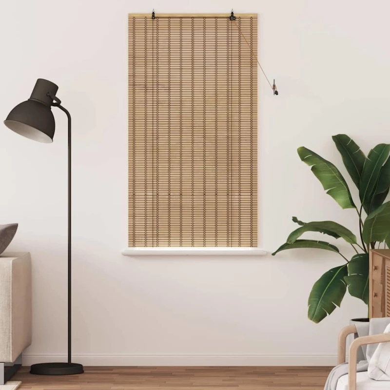 vidaXL Ρολά και Σκίες Παραθύρων Ανοιχτό καφέ 100 x 160 cm Μπαμπού