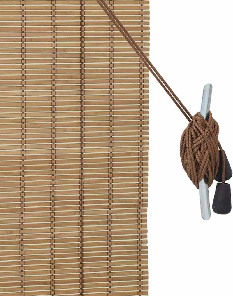vidaXL Ρολά και Σκίες Παραθύρων Ανοιχτό καφέ 100 x 160 cm Μπαμπού