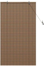 vidaXL Ρολό Παραθύρου με κουρτίνες Καφέ 80 x 160 cm Μπαμπού