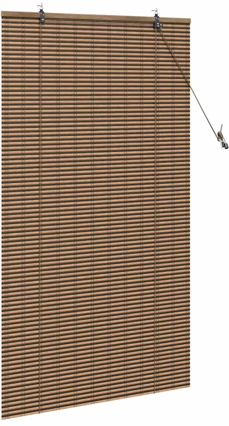 vidaXL Ρολό Παραθύρου με κουρτίνες Καφέ 80 x 160 cm Μπαμπού
