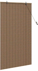 vidaXL Ρολό Παραθύρου με κουρτίνες Καφέ 80 x 160 cm Μπαμπού