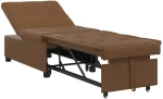 vidaXL Καναπές-κρεβάτι 3-σε-1 Σχεδίου με Pull-Out Καφέ Ψεύτικο Σουέτ Δέρμα