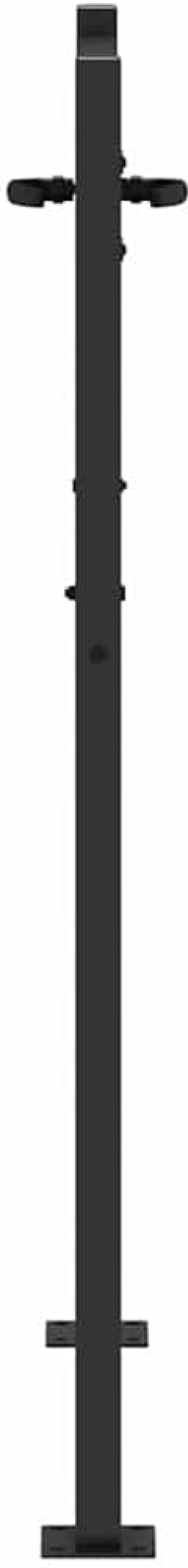 vidaXL Πύλη Κήπου Μαύρο 105 x 150 cm Ατσάλι με Επικάλυψη Πούδρας