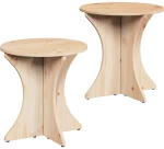 vidaXL Τραπεζάκι σαλονιού 2 pcs Φυσικό 46 x 46 x 47 εκ