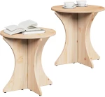 vidaXL Τραπεζάκι σαλονιού 2 pcs Φυσικό 46 x 46 x 47 εκ