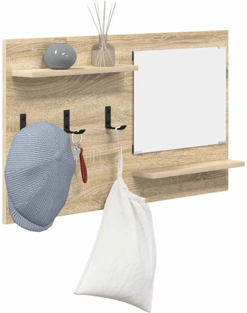 vidaXL Τοίχου Κρεμάστρα Sonoma Oak 90 x 10 x 50 εκ Επεξεργασμένο ξύλο