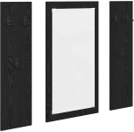 vidaXL Τοίχου Κρεμάστρα Μαύρη δρυς 96 x 1.5 x 90 εκ Επεξεργασμένο ξύλο