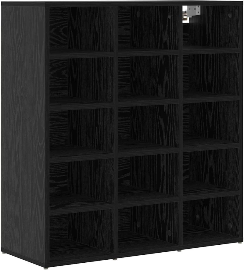 vidaXL Ντουλάπα Παπουτσιών Μαύρη δρυς 103x30x51 εκ Επεξεργασμένο ξύλο