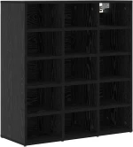 vidaXL Ντουλάπα Παπουτσιών Μαύρη δρυς 103x30x51 εκ Επεξεργασμένο ξύλο