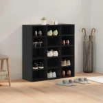 vidaXL Ντουλάπα Παπουτσιών Μαύρη δρυς 103x30x51 εκ Επεξεργασμένο ξύλο