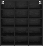 vidaXL Ντουλάπα Παπουτσιών Μαύρη δρυς 103x30x51 εκ Επεξεργασμένο ξύλο