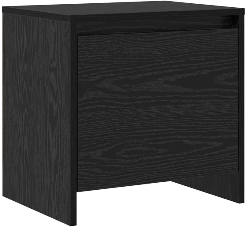 vidaXL Κομοδίνο Μαύρη δρυς 45 x 34 x 44.5 εκ Επεξεργασμένο ξύλο