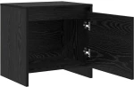 vidaXL Κομοδίνο Μαύρη δρυς 45 x 34 x 44.5 εκ Επεξεργασμένο ξύλο