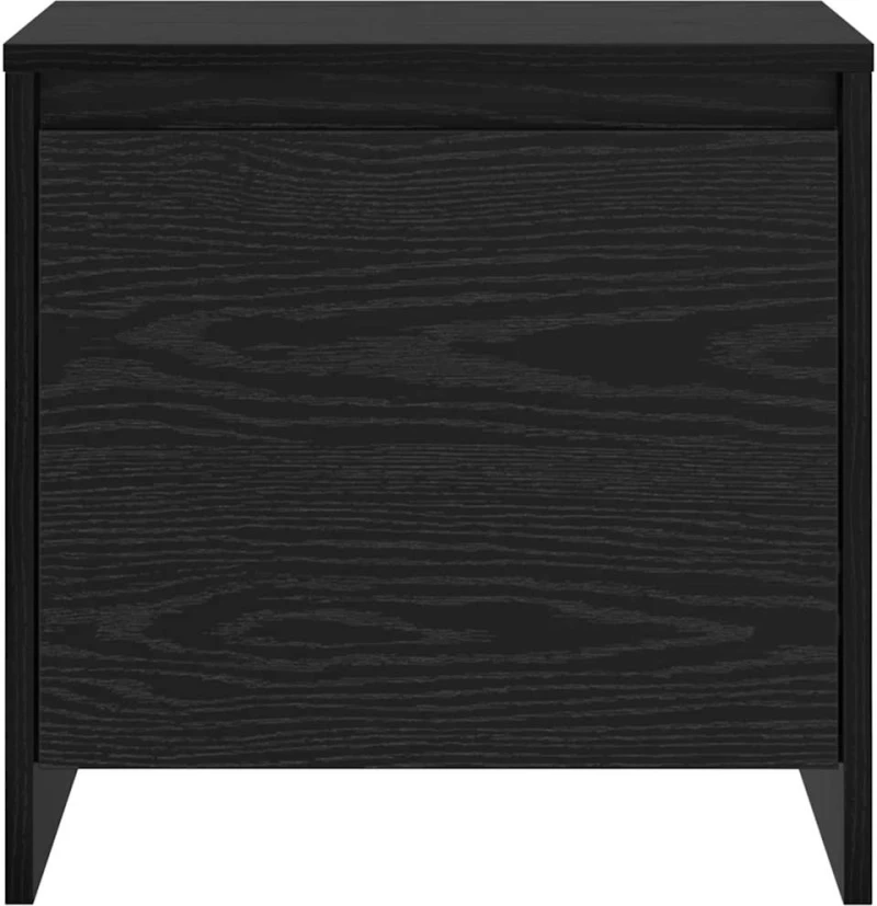 vidaXL Κομοδίνο Μαύρη δρυς 45 x 34 x 44.5 εκ Επεξεργασμένο ξύλο