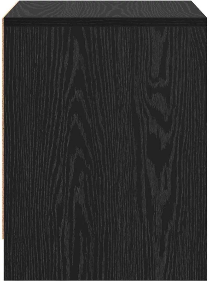 vidaXL Κομοδίνο Μαύρη δρυς 45 x 34 x 44.5 εκ Επεξεργασμένο ξύλο