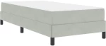 vidaXL Κρεβάτι box spring με στρώμα Ανοιχτό γκρι 80 x 200 cm Βελούδο