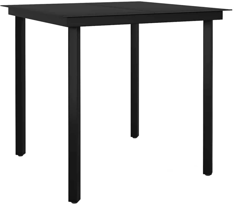 vidaXL Σετ τραπεζαρίας 5 pcs Ανοιχτό γκρι και Μαύρο Μέγεθος: Μεσαίο