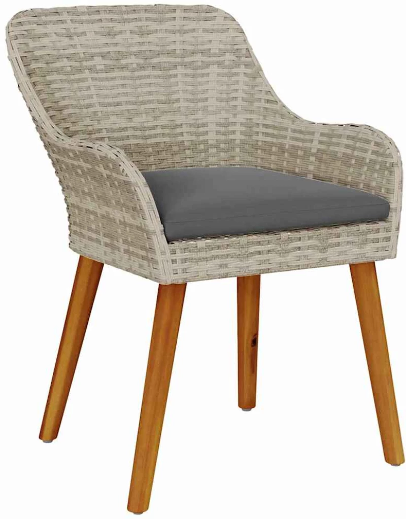 vidaXL Σετ τραπεζαρίας 5 pcs Ανοιχτό γκρι και Μαύρο Μέγεθος: Μεσαίο