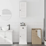 vidaXL Σετ Επίπλων Μπάνιου 2 pcs Καφέ και Λευκό 37 x 34 x 80 εκ