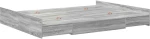 vidaXL Κρεβάτι με αποθηκευτικό χώρο Γκρι sonoma 160 x 200 cm