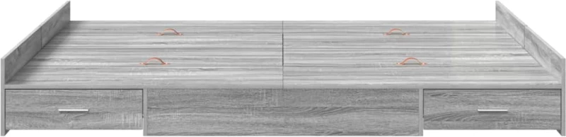 vidaXL Κρεβάτι με αποθηκευτικό χώρο Γκρι sonoma 160 x 200 cm