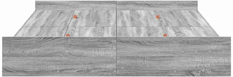 vidaXL Κρεβάτι με αποθηκευτικό χώρο Γκρι sonoma 160 x 200 cm