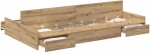 vidaXL Κρεβάτι με αποθηκευτικό χώρο artisan δρυς 120 x 200 cm Μελαμίνη
