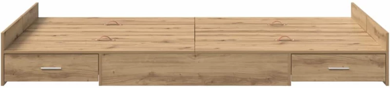 vidaXL Κρεβάτι με αποθηκευτικό χώρο artisan δρυς 120 x 200 cm Μελαμίνη