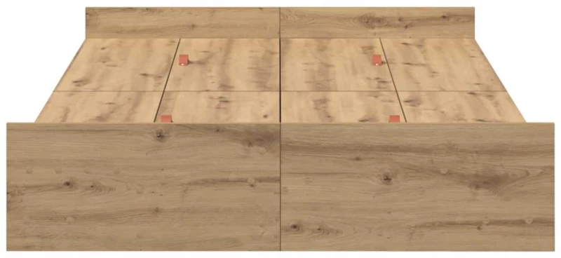 vidaXL Κρεβάτι με αποθηκευτικό χώρο artisan δρυς 120 x 200 cm Μελαμίνη