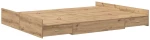 vidaXL Κρεβάτι με αποθηκευτικό χώρο artisan δρυς 135 x 190 cm Μελαμίνη