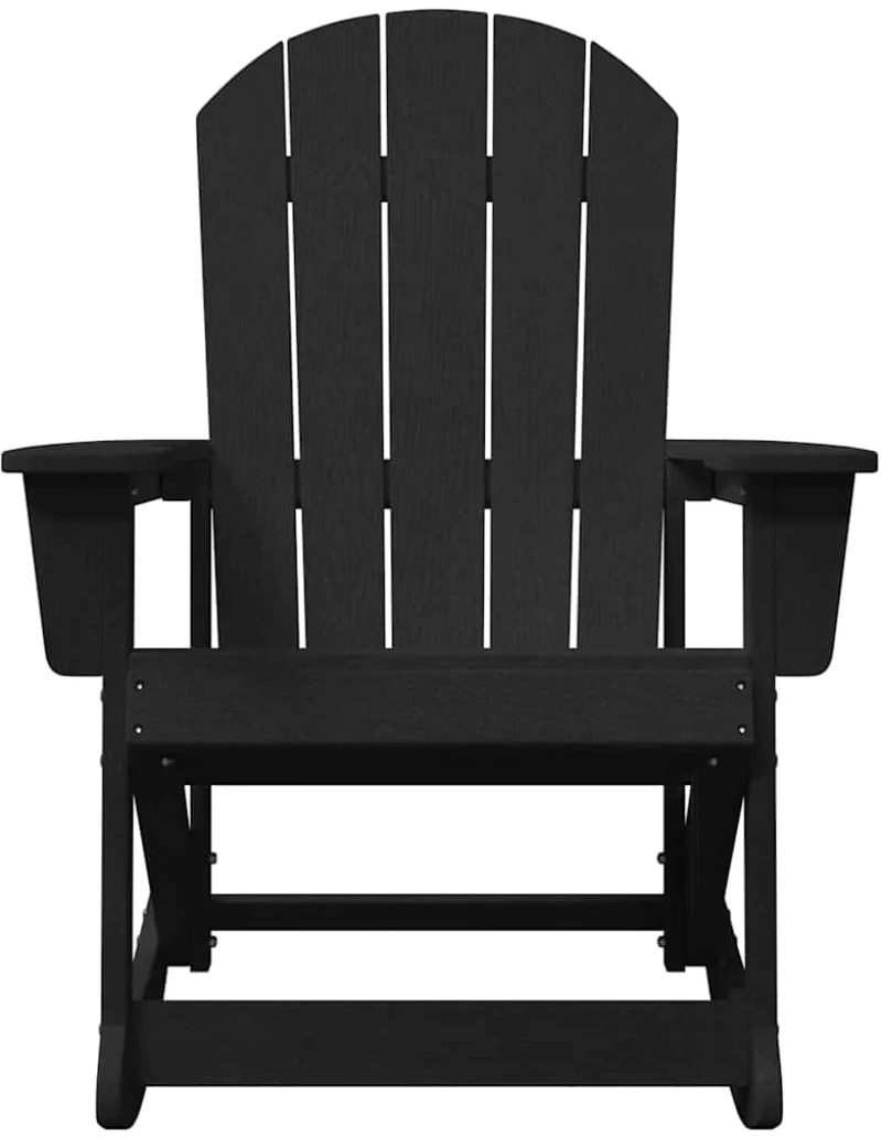vidaXL Καρέκλες Ροκάντας Adirondack 2 pcs Μαύρο 73.5 x 92 x 90 εκ.