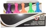 DIABLO PICANTE - BOX OF 5 PENIS-SHAPED CANDLES IN DIFFERENT COLORS