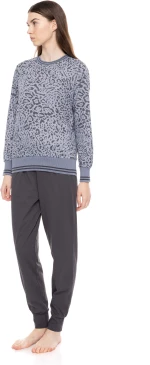 Γυναικεία Πυτζάμα Pink Label - Animal print - Γκρι - Cotton - Regular Fit