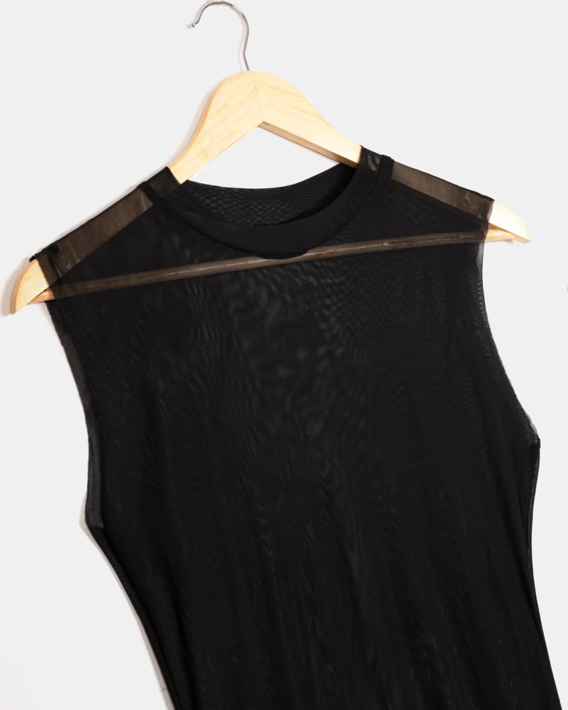 Γυναικείο Beachwear Rock Club - Φόρεμα Maxi Μαύρο - Regular Fit - Δύχτι