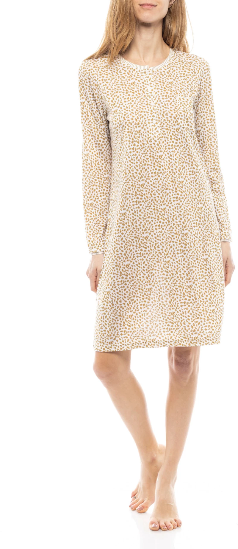 Γυναικείο Νυχτικό Pink Label - Χρυσό - Animal Print - Regular Fit - Modal