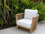 Liberia Πολυθρόνα ξύλινη acacia wood  92x89x68cm  09815-1