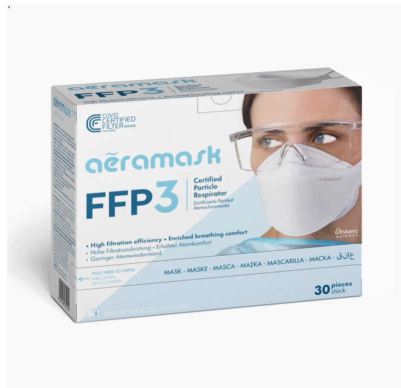 Aeramask Aēramask™ Λευκή FFP3 Μάσκα Αναπνευστικής Προστασίας 1 Τεμάχιο