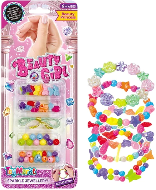 Καρτέλα Πολύχρωμες Χάντρες 10x24cm ToyMarkt 971302