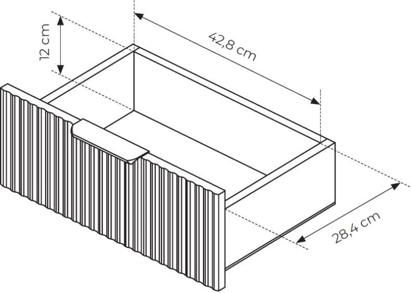 Μπουφές με συρτάρια Lante λευκός 163x81x38cm