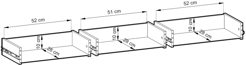 Έπιπλο τηλεόρασης ALBION με συρτάρια Λευκό Kazmir 180x44x39cm