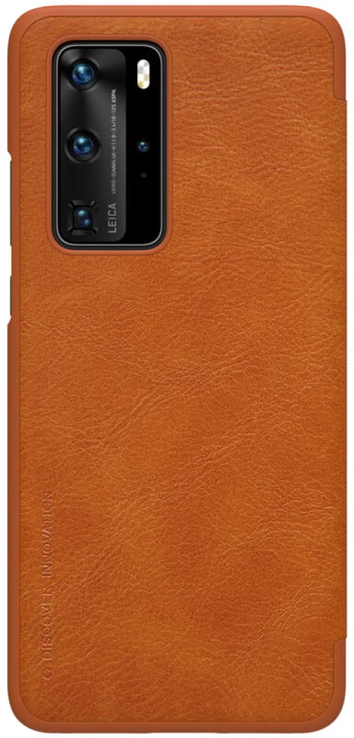 Nillkin qin book case for huawei p40  brown