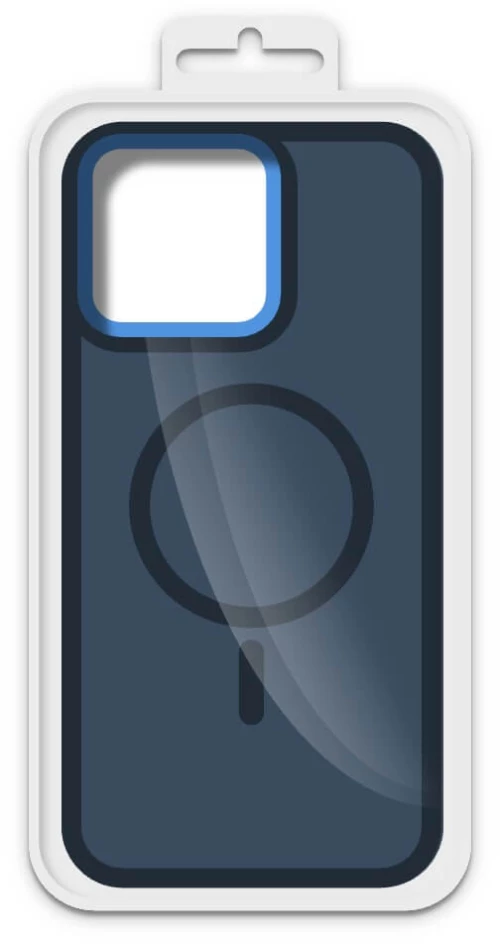 Case mat magsafe for apple iphone 14+ navy blue box