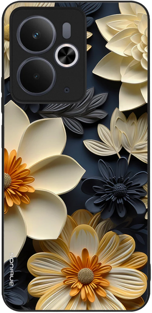 Θήκη Sonique 3D Flower Series για Realme 14 5G / Realme 14T 5G Εκρού