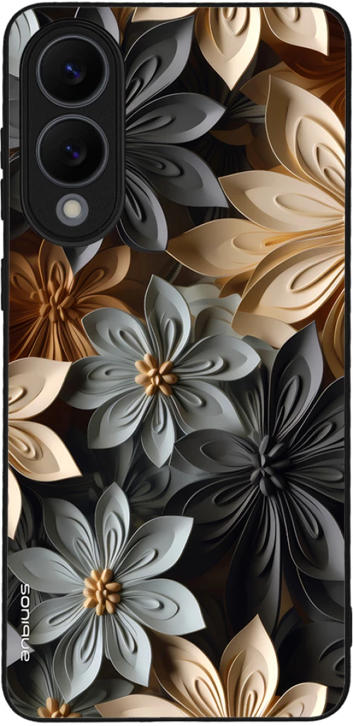 Θήκη Sonique 3D Flower Series για Samsung Galaxy S25 Edge Γκρι