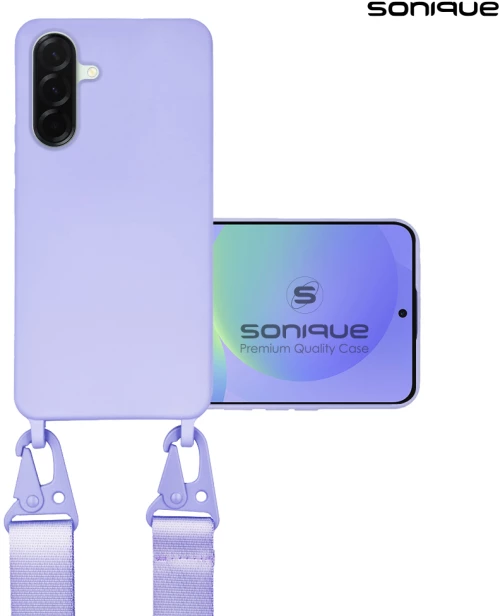 Θήκη Σιλικόνης με Strap CarryHang Sonique Samsung Galaxy A56 5G Λιλά