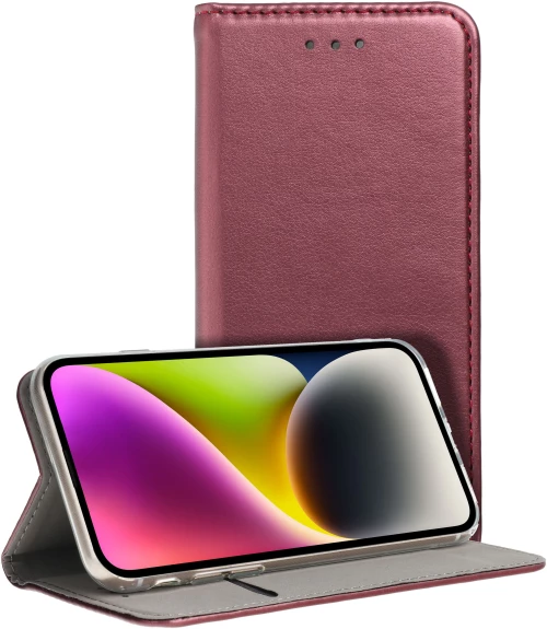 Smart Magneto Book Case For Honor Magic 7 Pro Burgundy