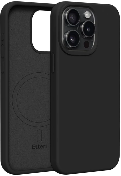 Etteri silicone mag case for iphone 15 pro 6,1" black