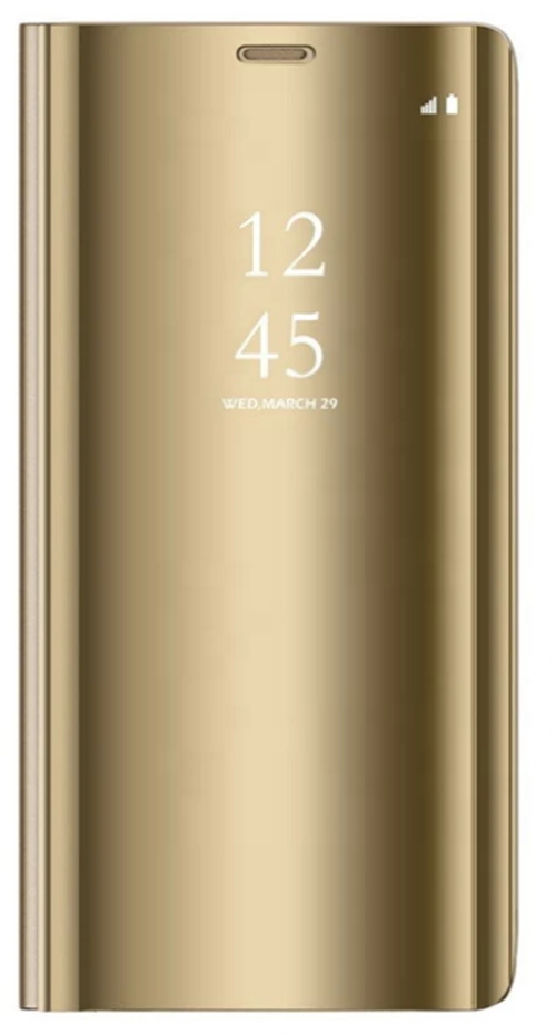 Smart clear view case for samsung galaxy s23 gold