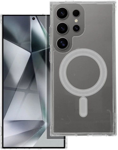 Clear Mag Cover Case Compatible With Magsafe For Samsung S25 Edge Transparent