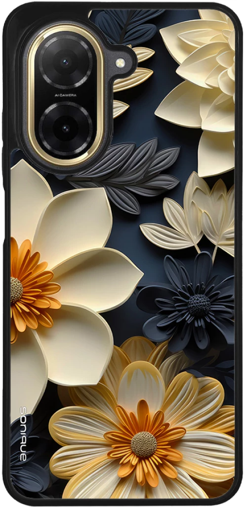 Θήκη Sonique 3D Flower Series για Xiaomi Redmi A5 4G (173.45mm) Εκρού